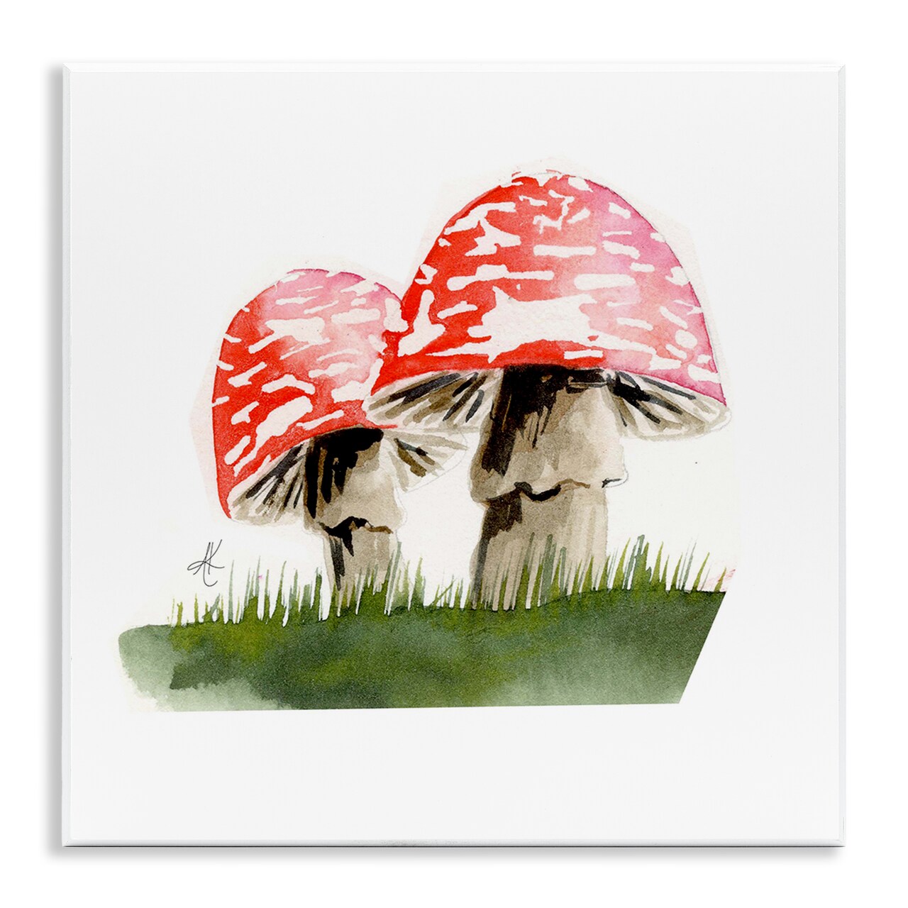 Stupell Industries Red Mushroom Pair Wall Plaque Art Design by Alexandria Gilbert Kincaid